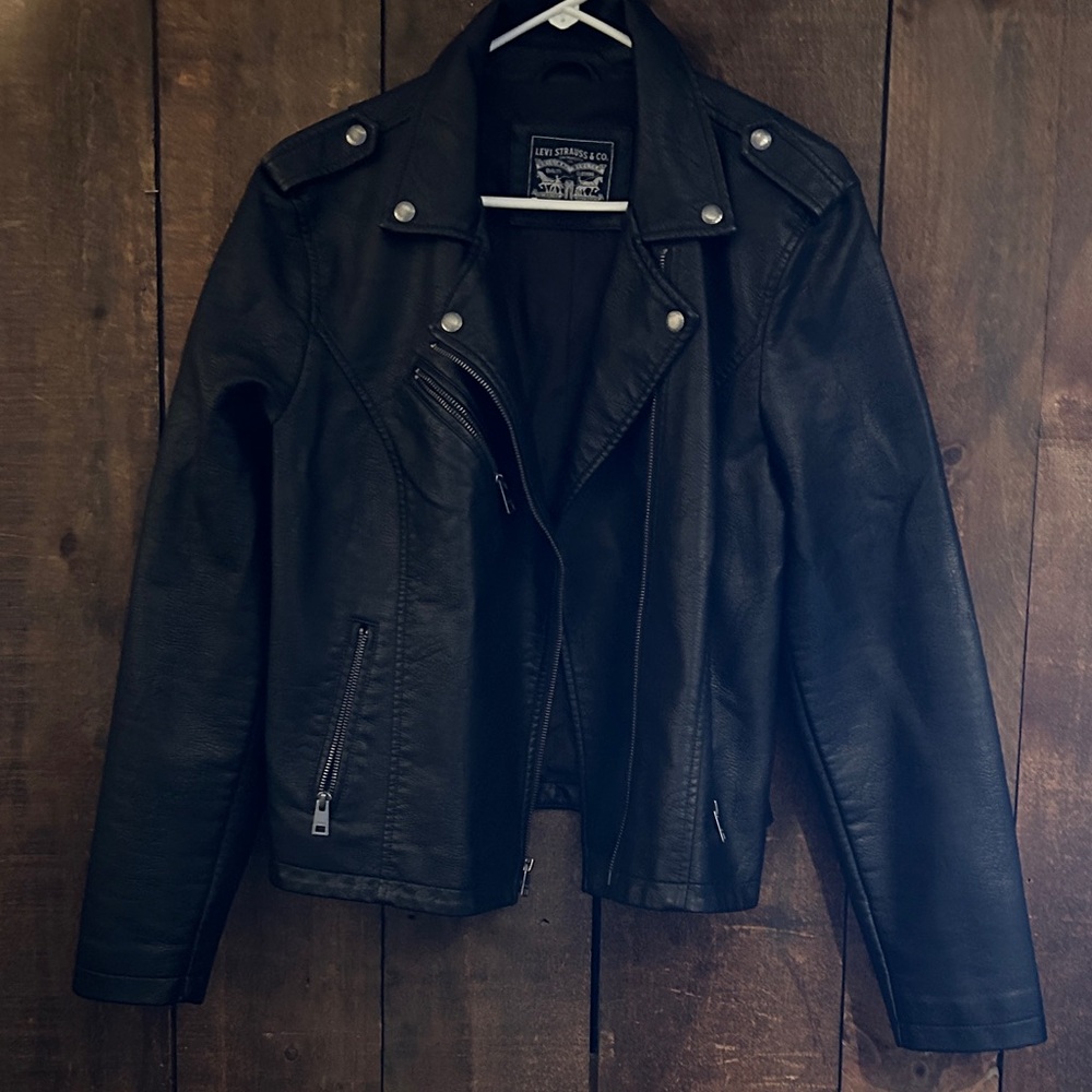 Levi's Black Faux Leather Moto Jacket
